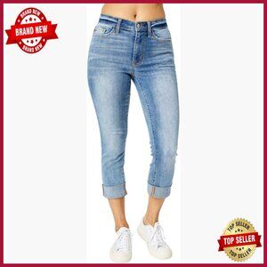 Mid Rise Skinny Capri Jeans, 4-Way Stretch, Casual Denim